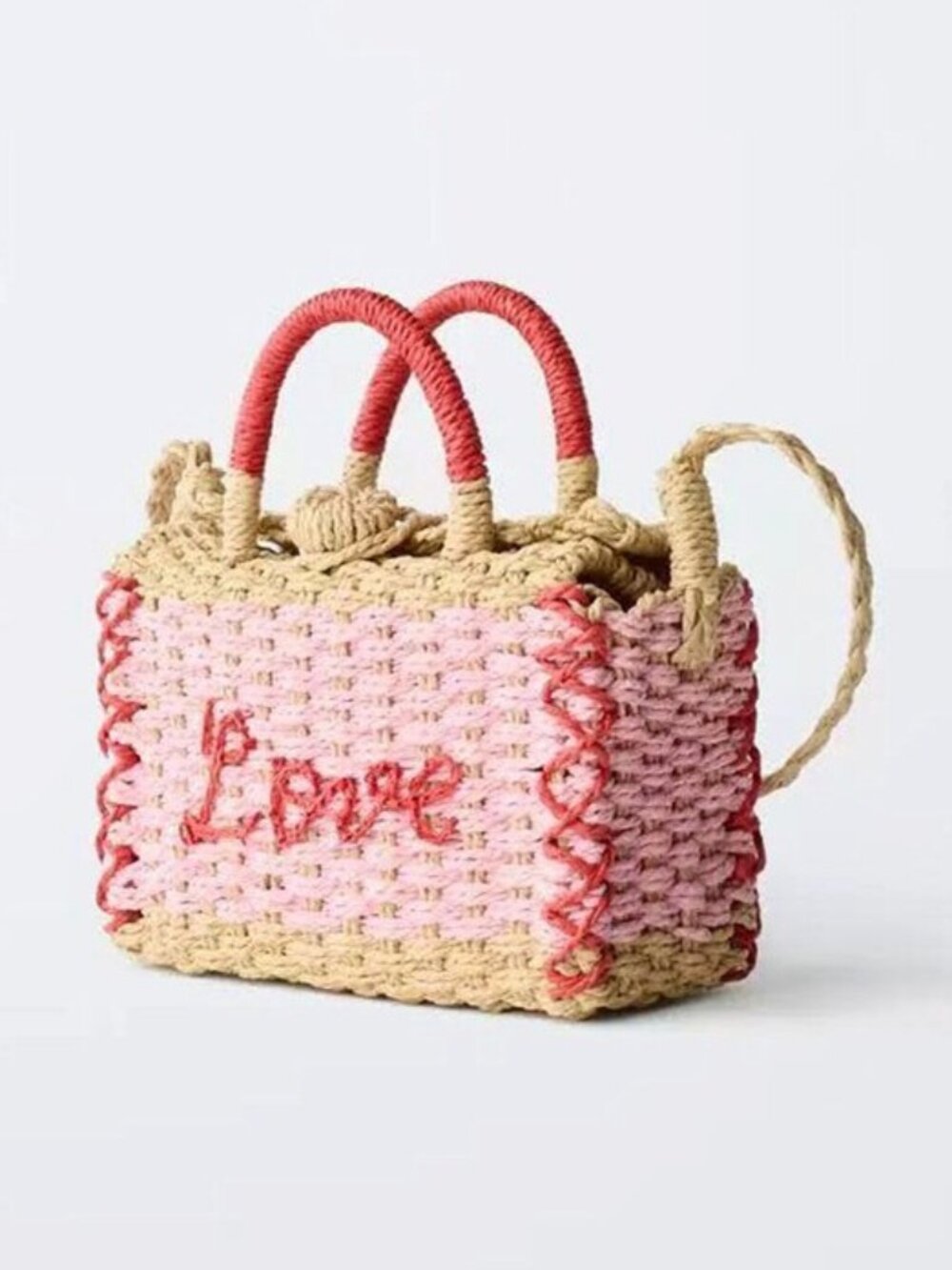 Handmade Woven Mini Basket Satchel Bag, Straw Crossbody Bag